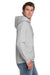 Jerzees 4997M/4997MR Mens Super Sweats NuBlend Pill Resistant Fleece Hooded Sweatshirt Hoodie w/ Pouch Pocket Ash Grey Model Side
