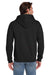Jerzees 4997M/4997MR Mens Super Sweats NuBlend Pill Resistant Fleece Hooded Sweatshirt Hoodie w/ Pouch Pocket Black Model Back