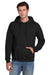 Jerzees 4997M/4997MR Mens Super Sweats NuBlend Pill Resistant Fleece Hooded Sweatshirt Hoodie w/ Pouch Pocket Black Model Front
