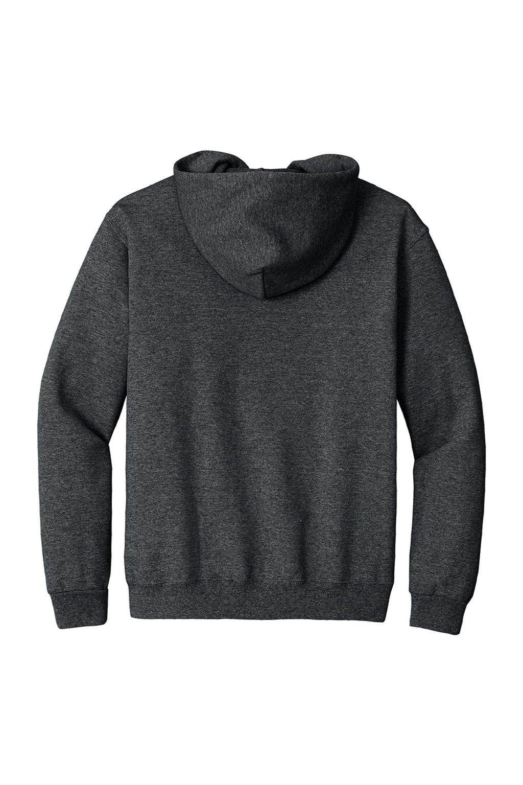 Jerzees 4997M/4997MR Mens Super Sweats NuBlend Pill Resistant Fleece Hooded Sweatshirt Hoodie w/ Pouch Pocket Heather Black Flat Back