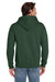 Jerzees 4997M/4997MR Mens Super Sweats NuBlend Pill Resistant Fleece Hooded Sweatshirt Hoodie w/ Pouch Pocket Forest Green Model Back