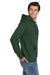 Jerzees 4997M/4997MR Mens Super Sweats NuBlend Pill Resistant Fleece Hooded Sweatshirt Hoodie w/ Pouch Pocket Forest Green Model Side