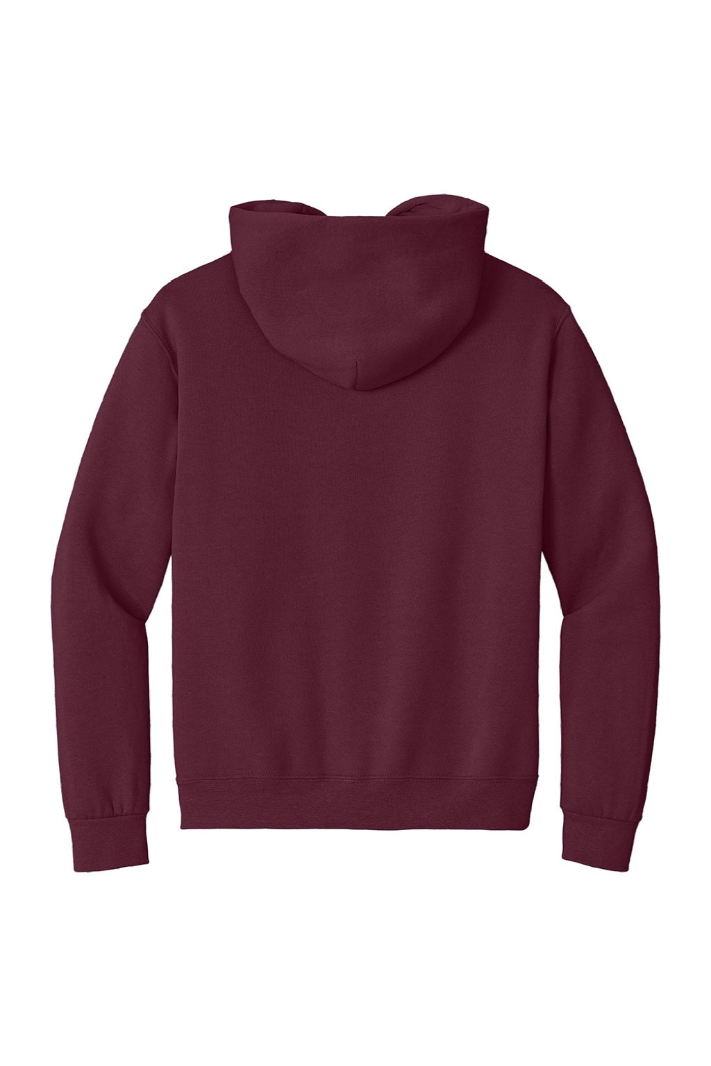 Jerzees 4997M/4997MR Mens Super Sweats NuBlend Pill Resistant Fleece Hooded Sweatshirt Hoodie w/ Pouch Pocket Maroon Flat Back