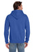 Jerzees 4997M/4997MR Mens Super Sweats NuBlend Pill Resistant Fleece Hooded Sweatshirt Hoodie w/ Pouch Pocket Royal Blue Model Back