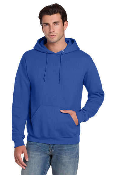 Jerzees 4997M/4997MR Mens Super Sweats NuBlend Pill Resistant Fleece Hooded Sweatshirt Hoodie w/ Pouch Pocket Royal Blue Model Front
