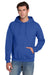 Jerzees 4997M/4997MR Mens Super Sweats NuBlend Pill Resistant Fleece Hooded Sweatshirt Hoodie w/ Pouch Pocket Royal Blue Model Front