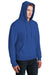 Jerzees 4997M/4997MR Mens Super Sweats NuBlend Pill Resistant Fleece Hooded Sweatshirt Hoodie w/ Pouch Pocket Royal Blue Model 3q