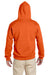 Jerzees 4997M/4997MR Mens Super Sweats NuBlend Pill Resistant Fleece Hooded Sweatshirt Hoodie w/ Pouch Pocket Safety Orange Model Back