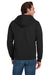 Jerzees 4999M/4999MR Mens Super Sweats NuBlend Pill Resistant Fleece Full Zip Hooded Sweatshirt Hoodie w/ Pockets Black Model Back