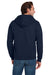 Jerzees 4999M/4999MR Mens Super Sweats NuBlend Pill Resistant Fleece Full Zip Hooded Sweatshirt Hoodie w/ Pockets Navy Blue Model Back