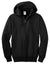 Jerzees 4999M/4999MR Mens Super Sweats NuBlend Pill Resistant Fleece Full Zip Hooded Sweatshirt Hoodie w/ Pockets Black Flat Front