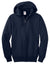 Jerzees 4999M/4999MR Mens Super Sweats NuBlend Pill Resistant Fleece Full Zip Hooded Sweatshirt Hoodie w/ Pockets Navy Blue Flat Front