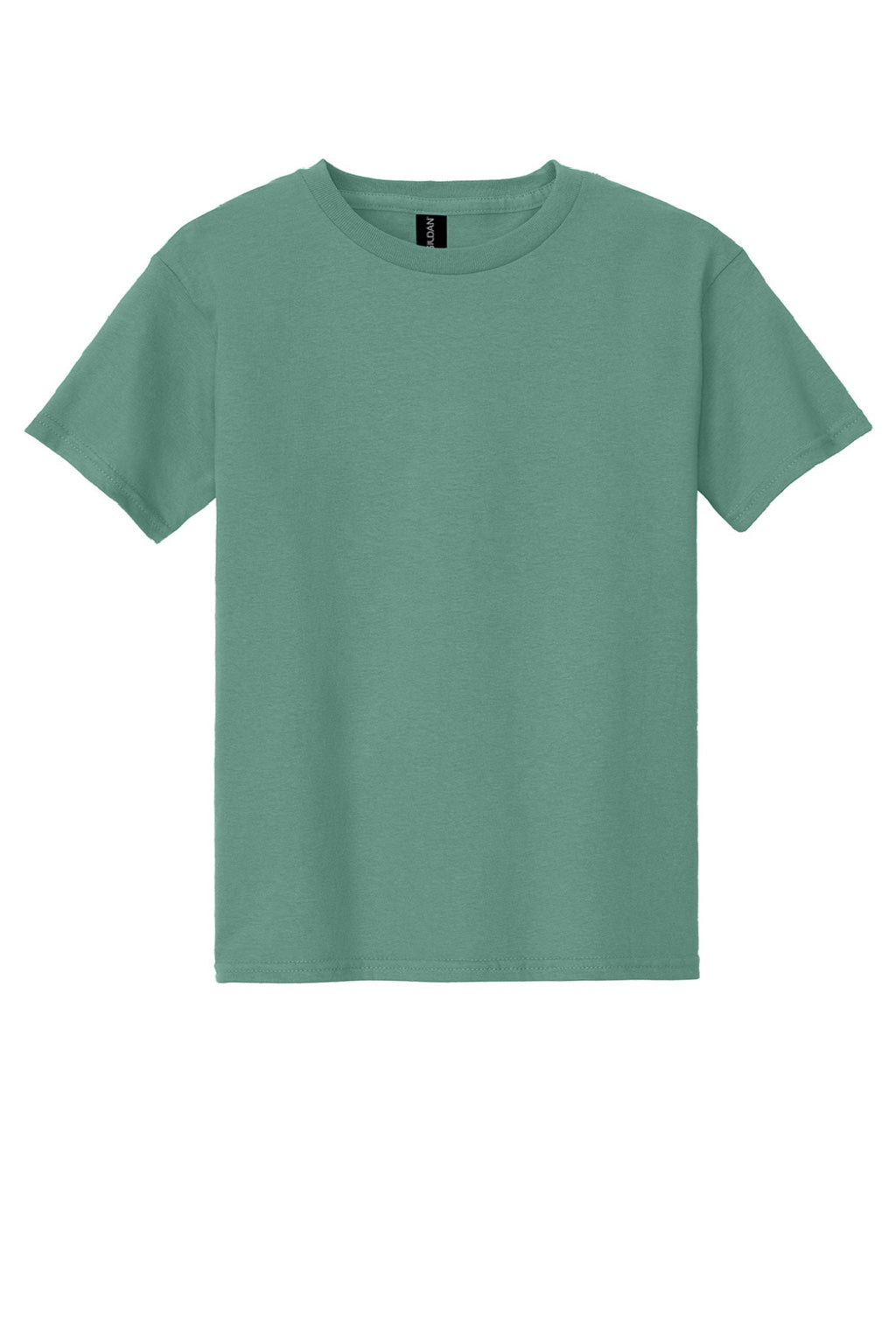 Gildan 5000B Youth Short Sleeve Crewneck T-Shirt Aquatic Green Flat Front