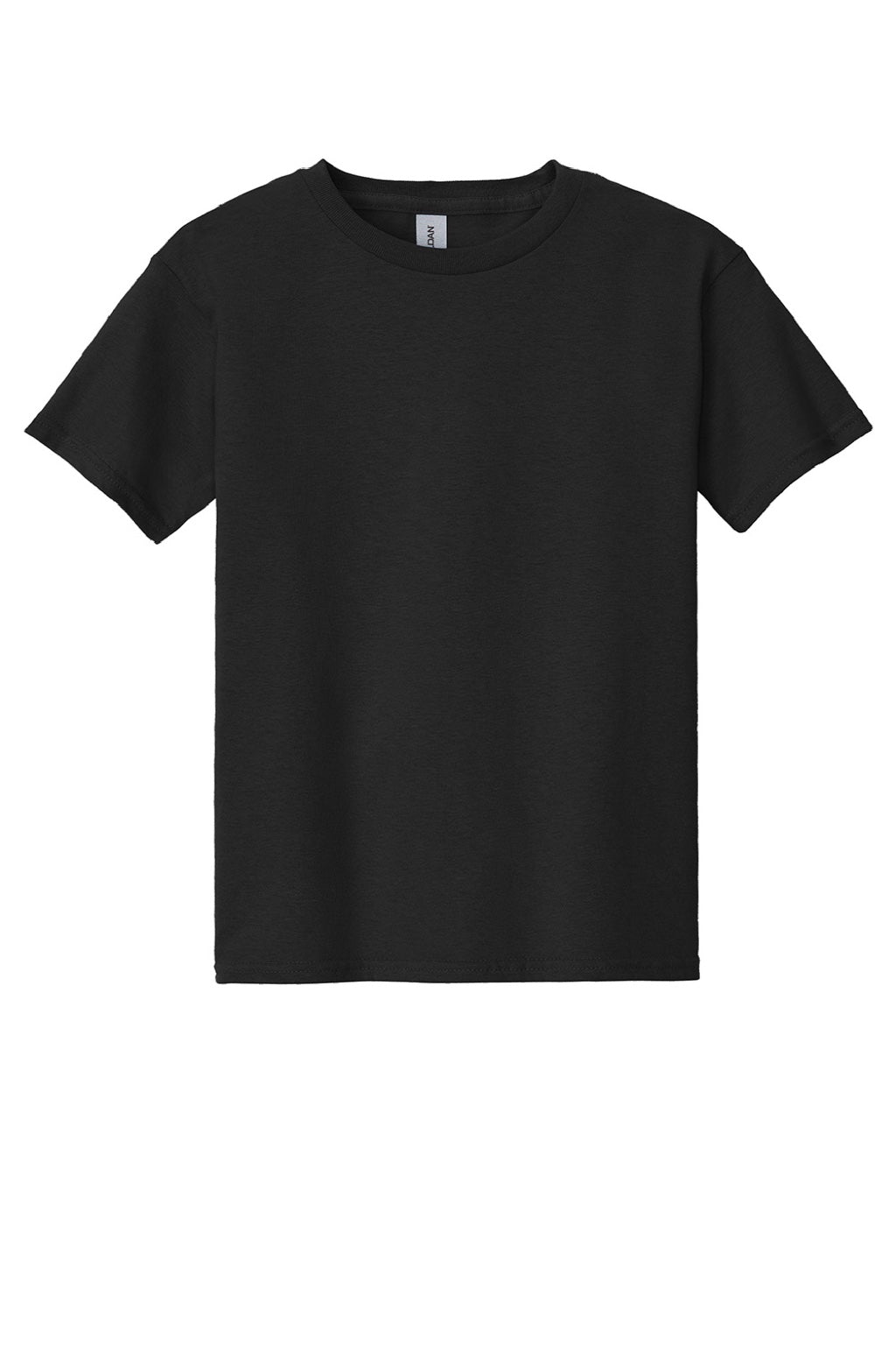 Gildan 5000B Youth Short Sleeve Crewneck T-Shirt Black Flat Front