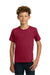 Gildan 5000B Youth Short Sleeve Crewneck T-Shirt Cardinal Red Model Front