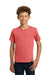 Gildan 5000B Youth Short Sleeve Crewneck T-Shirt Coral Silk Model Front