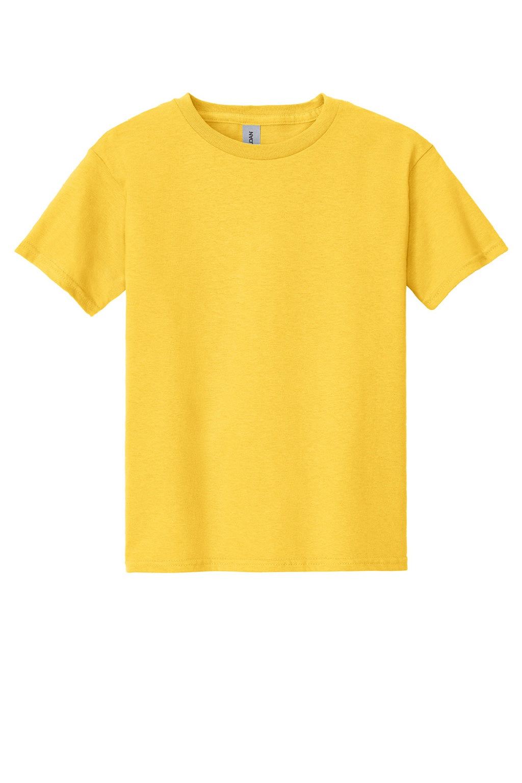 Gildan 5000B Youth Short Sleeve Crewneck T-Shirt Daisy Yellow Flat Front