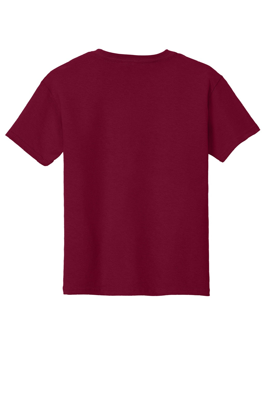 Gildan 5000B Youth Short Sleeve Crewneck T-Shirt Garnet Red Flat Back
