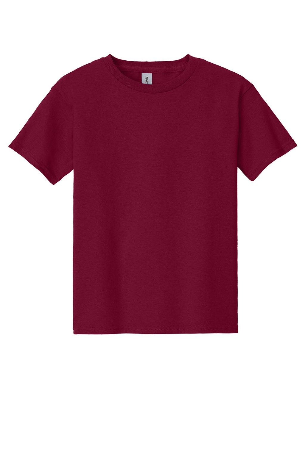 Gildan 5000B Youth Short Sleeve Crewneck T-Shirt Garnet Red Flat Front