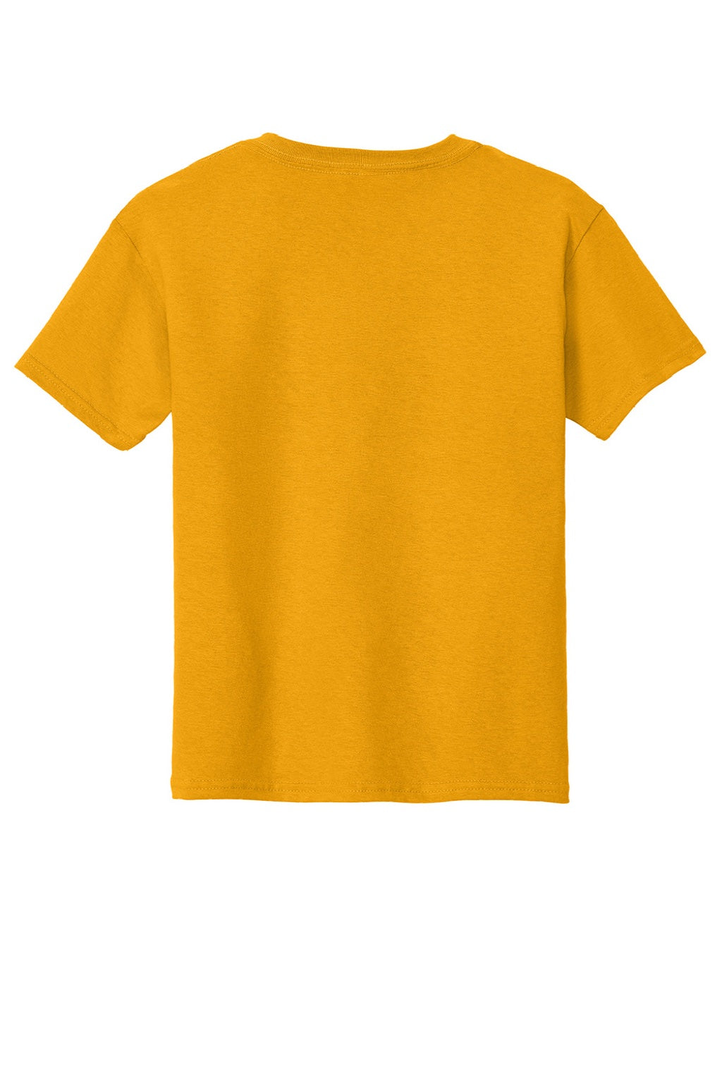 Gildan 5000B Youth Short Sleeve Crewneck T-Shirt Gold Flat Back