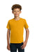 Gildan 5000B Youth Short Sleeve Crewneck T-Shirt Gold Model Front