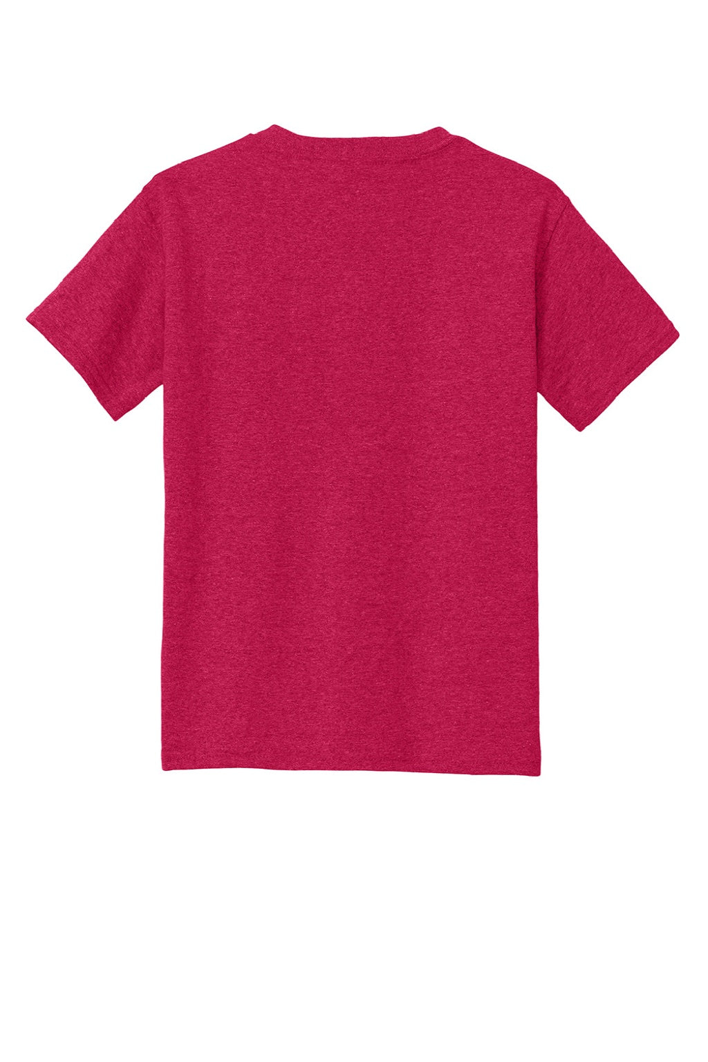 Gildan 5000B Youth Short Sleeve Crewneck T-Shirt Heather Red Flat Back