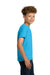 Gildan 5000B Youth Short Sleeve Crewneck T-Shirt Heather Sapphire Blue Model Side