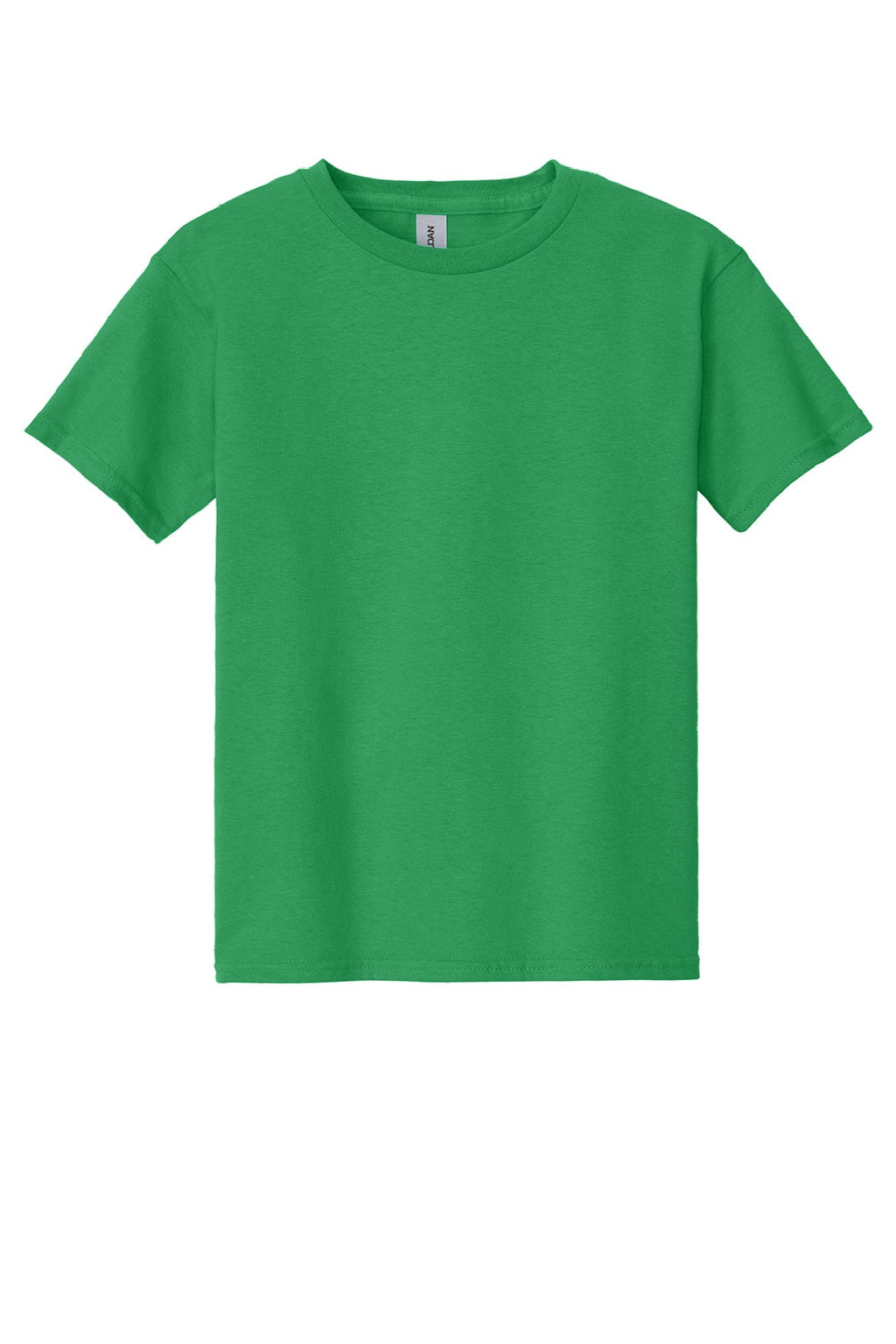 Gildan 5000B Youth Short Sleeve Crewneck T-Shirt Irish Green Flat Front