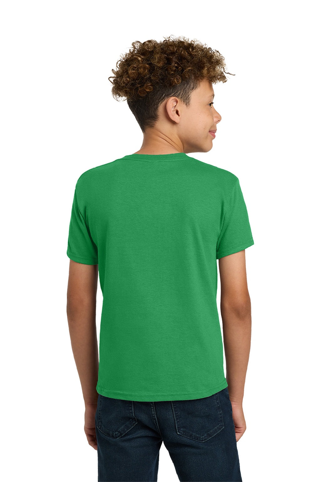 Gildan 5000B Youth Short Sleeve Crewneck T-Shirt Irish Green Model Back
