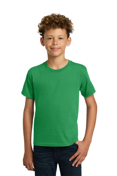 Gildan 5000B Youth Short Sleeve Crewneck T-Shirt Irish Green Model Front