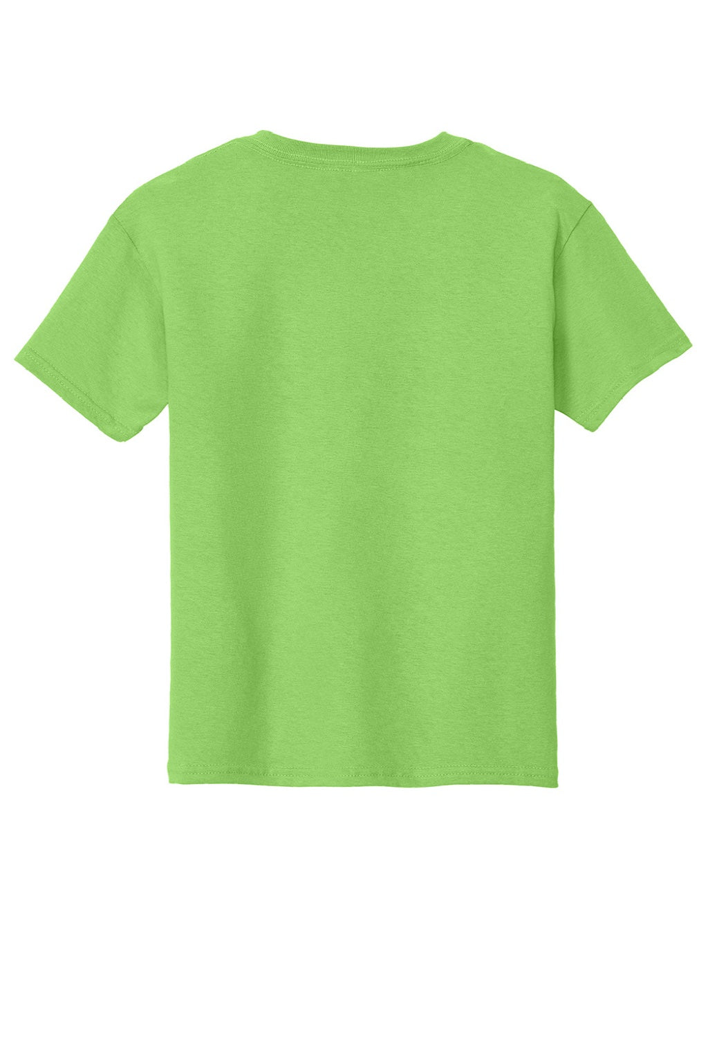 Gildan 5000B Youth Short Sleeve Crewneck T-Shirt Lime Green Flat Back