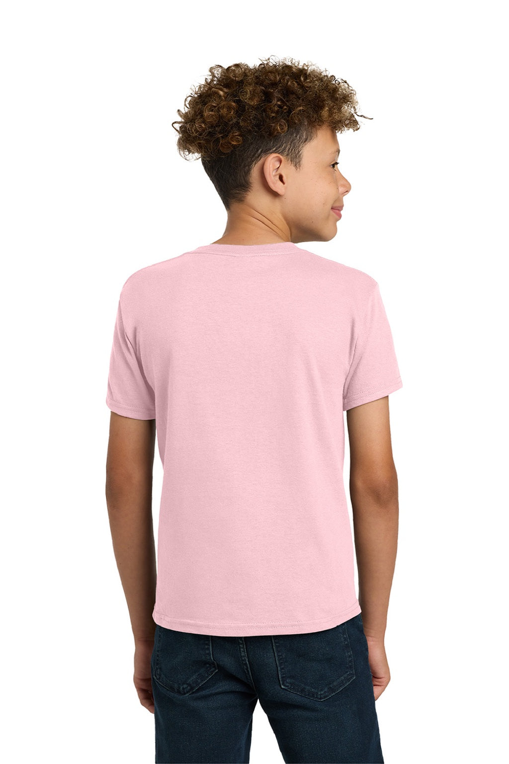 Gildan 5000B Youth Short Sleeve Crewneck T-Shirt Light Pink Model Back