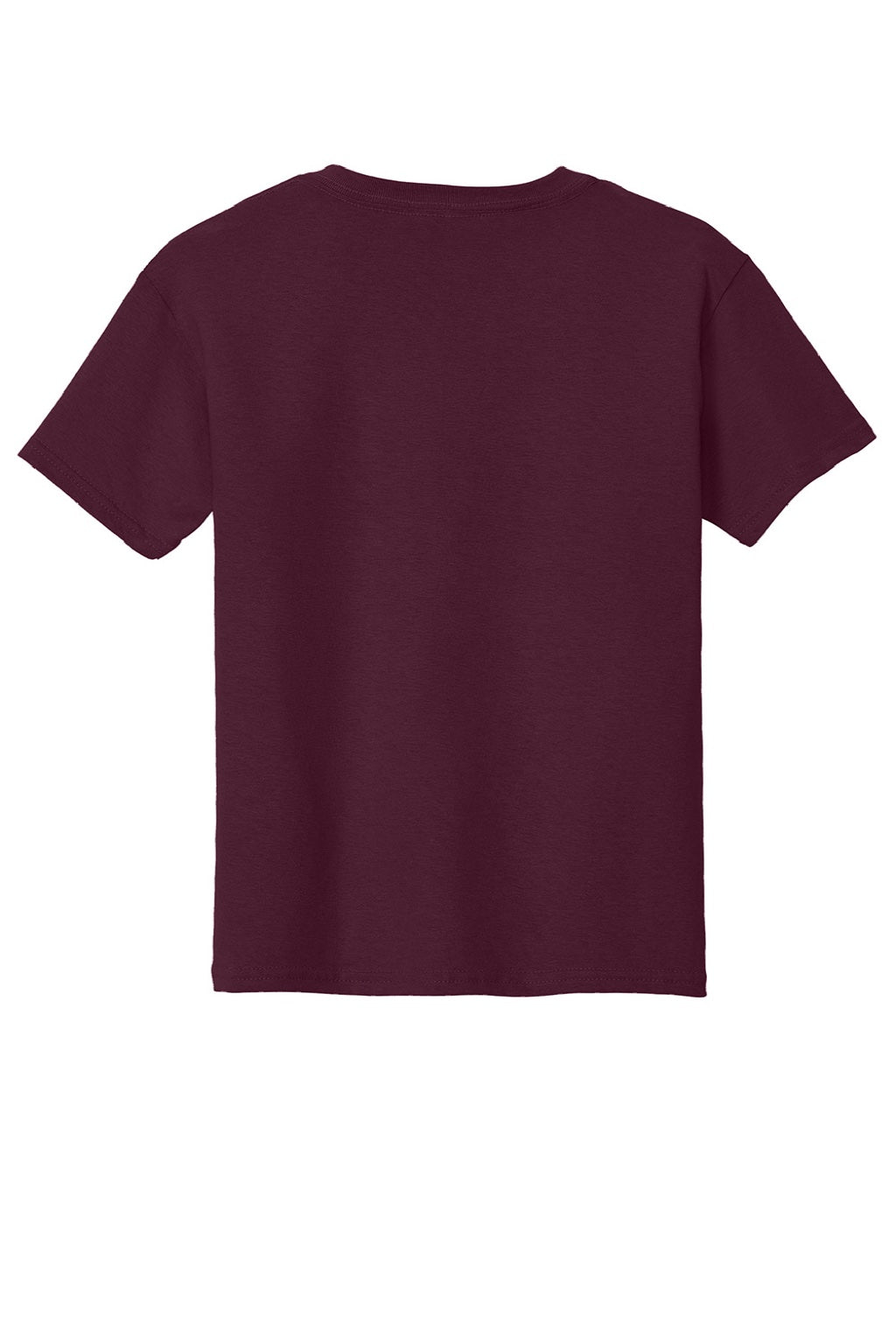 Gildan 5000B Youth Short Sleeve Crewneck T-Shirt Maroon Flat Back