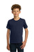 Gildan 5000B Youth Short Sleeve Crewneck T-Shirt Navy Blue Model Front
