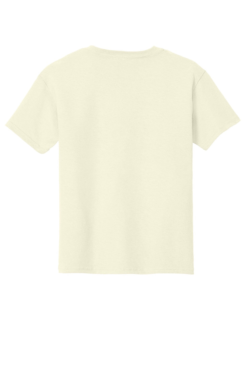 Gildan 5000B Youth Short Sleeve Crewneck T-Shirt Off White Flat Back
