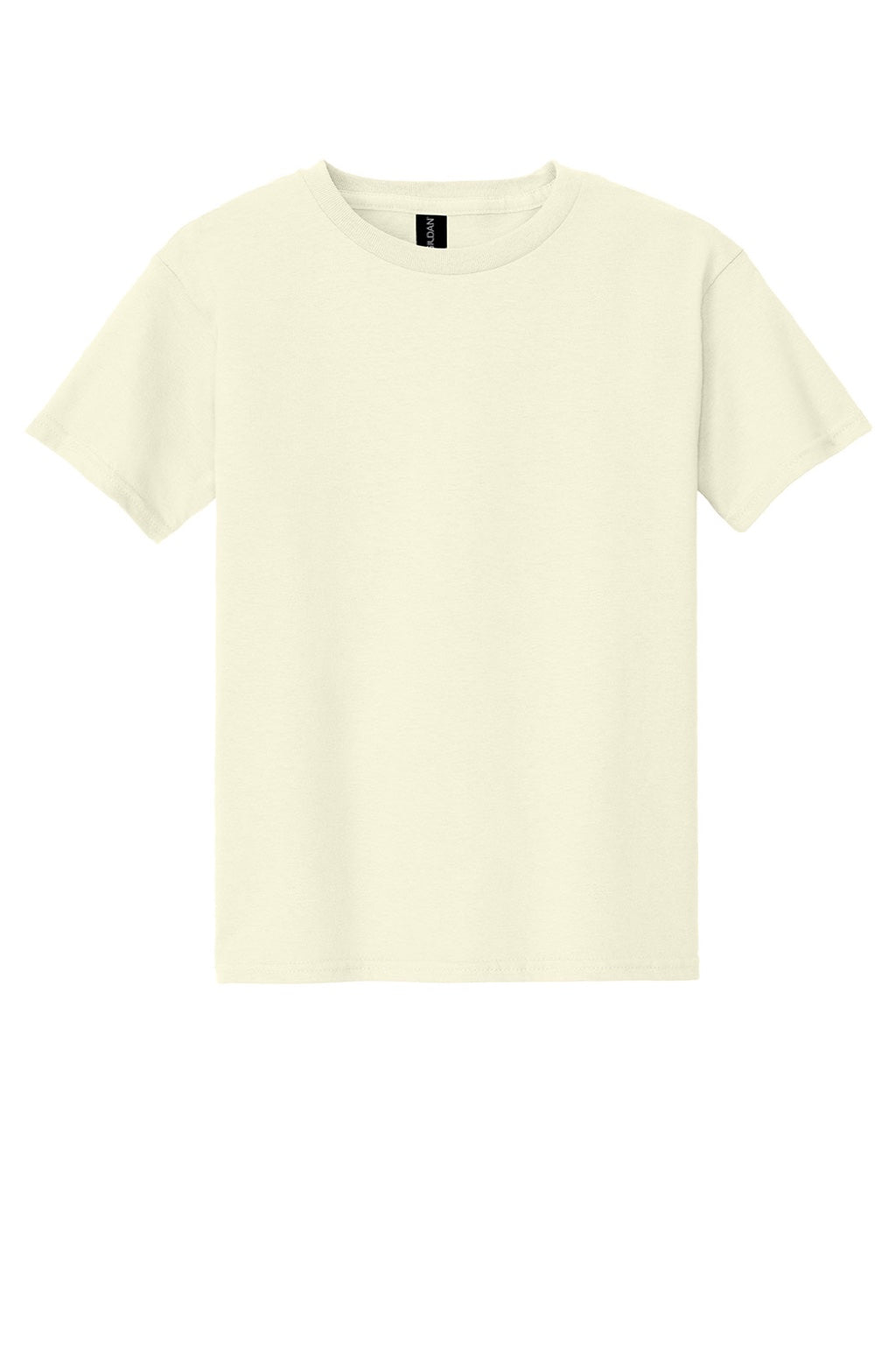 Gildan 5000B Youth Short Sleeve Crewneck T-Shirt Off White Flat Front