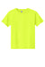 Gildan 5000B Youth Short Sleeve Crewneck T-Shirt Safety Green Flat Front