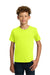 Gildan 5000B Youth Short Sleeve Crewneck T-Shirt Safety Green Model Front