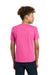 Gildan 5000B Youth Short Sleeve Crewneck T-Shirt Safety Pink Model Back