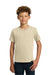 Gildan 5000B Youth Short Sleeve Crewneck T-Shirt Sand Model Front
