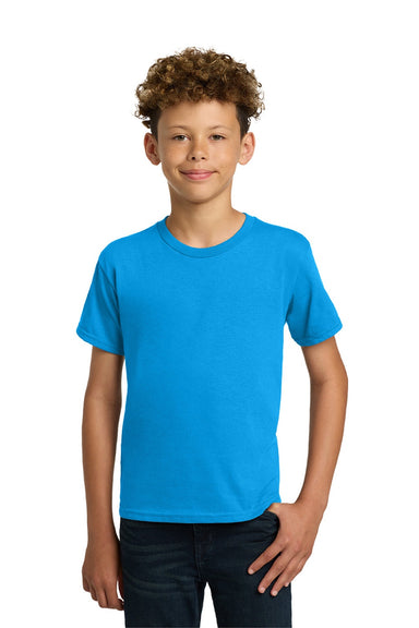 Gildan 5000B Youth Short Sleeve Crewneck T-Shirt Sapphire Blue Model Front