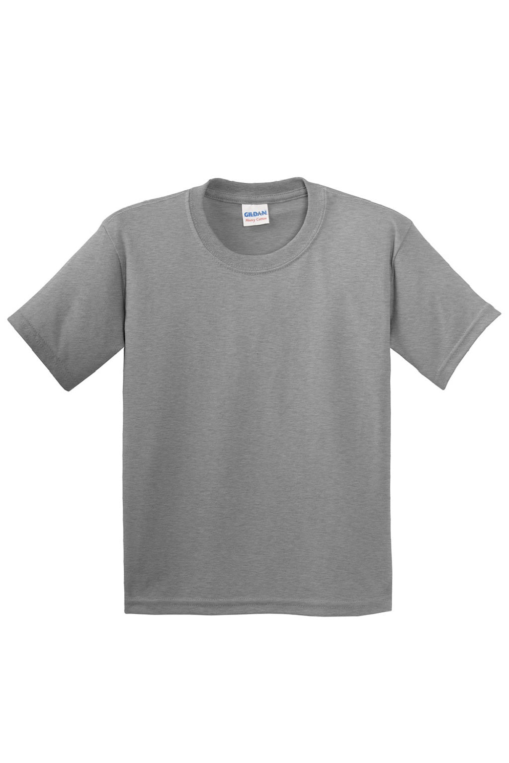 Gildan 5000B Youth Short Sleeve Crewneck T-Shirt Sport Grey Flat Front