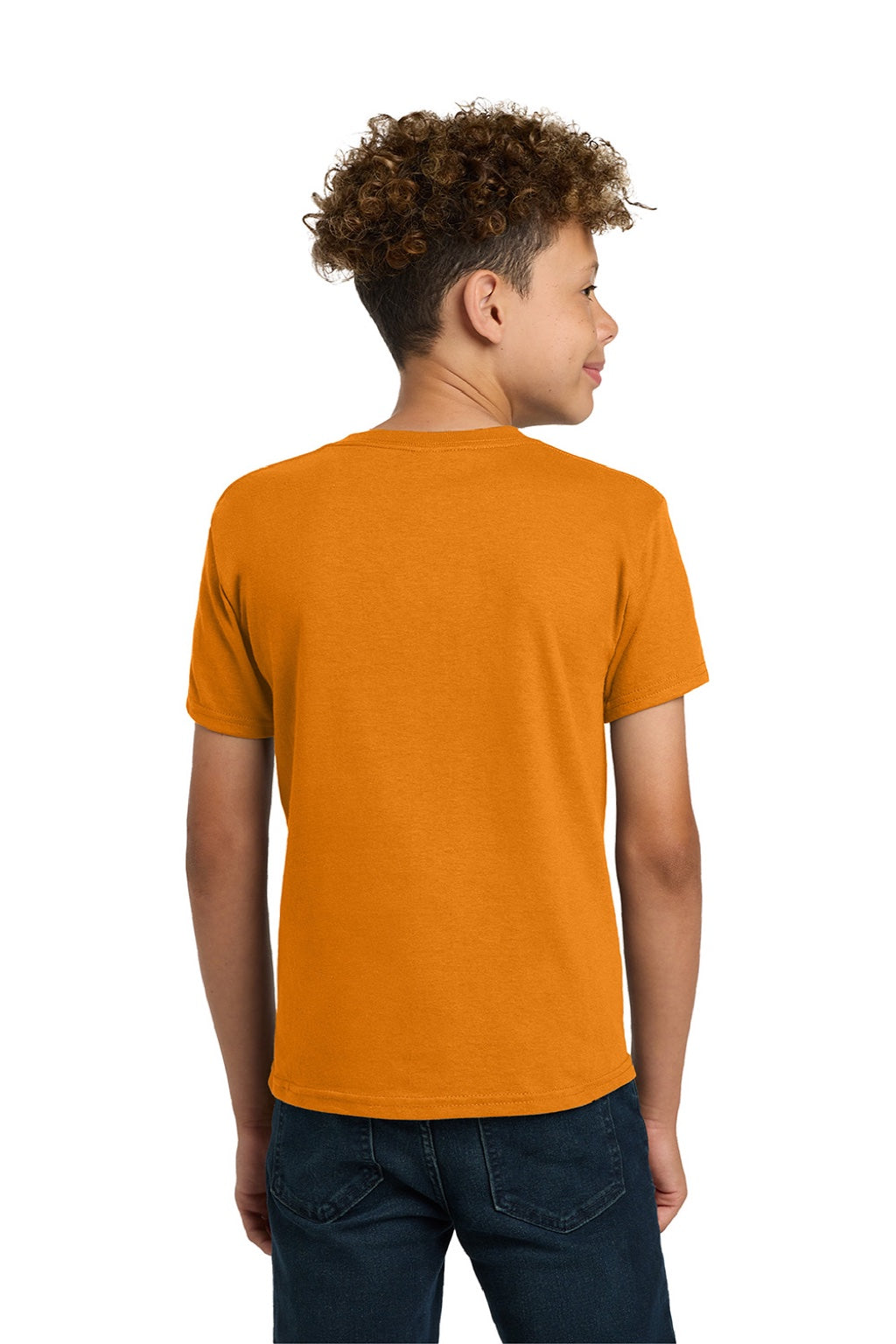 Gildan 5000B Youth Short Sleeve Crewneck T-Shirt Tennessee Orange Model Back