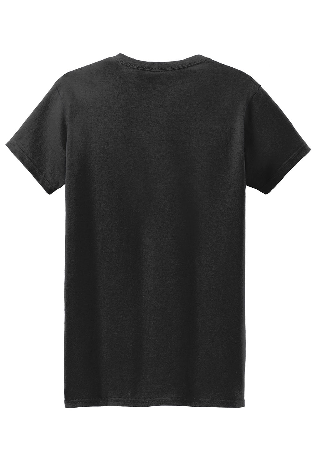 Gildan 5000L Womens Short Sleeve Crewneck T-Shirt Black Flat Back
