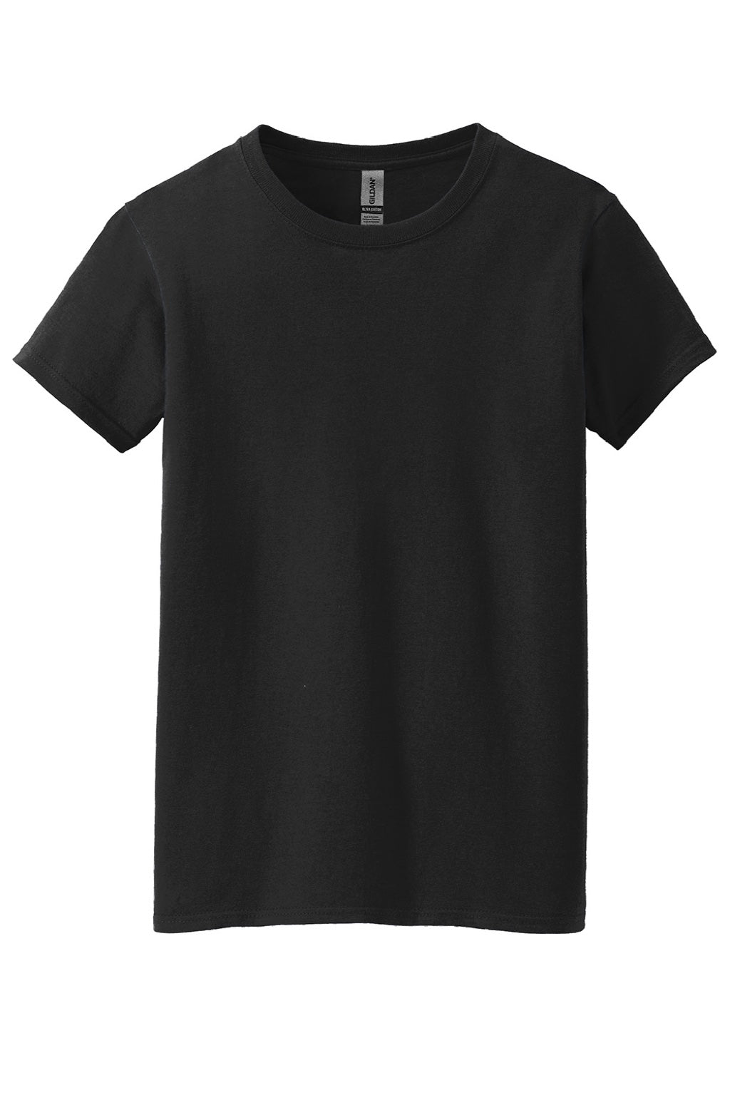 Gildan 5000L Womens Short Sleeve Crewneck T-Shirt Black Flat Front