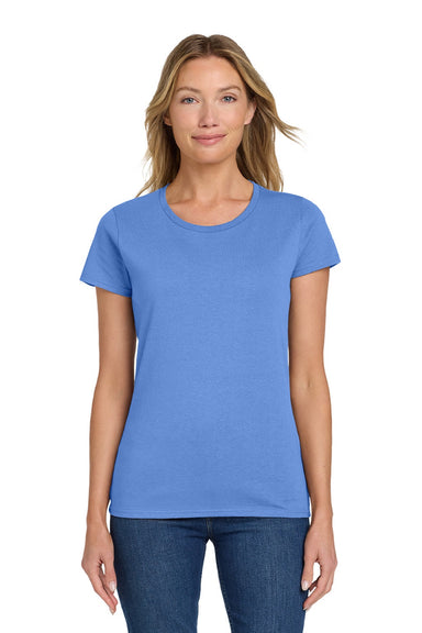 Gildan 5000L Womens Short Sleeve Crewneck T-Shirt Carolina Blue Model Front