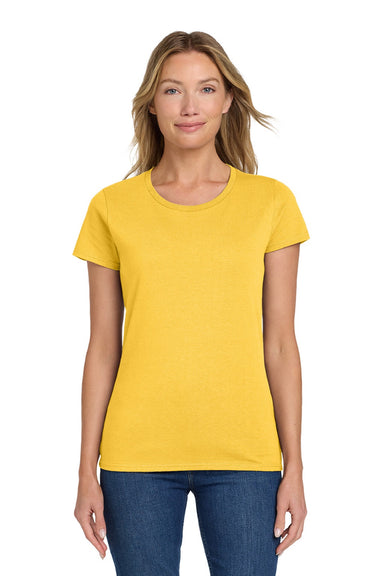 Gildan 5000L Womens Short Sleeve Crewneck T-Shirt Daisy Yellow Model Front