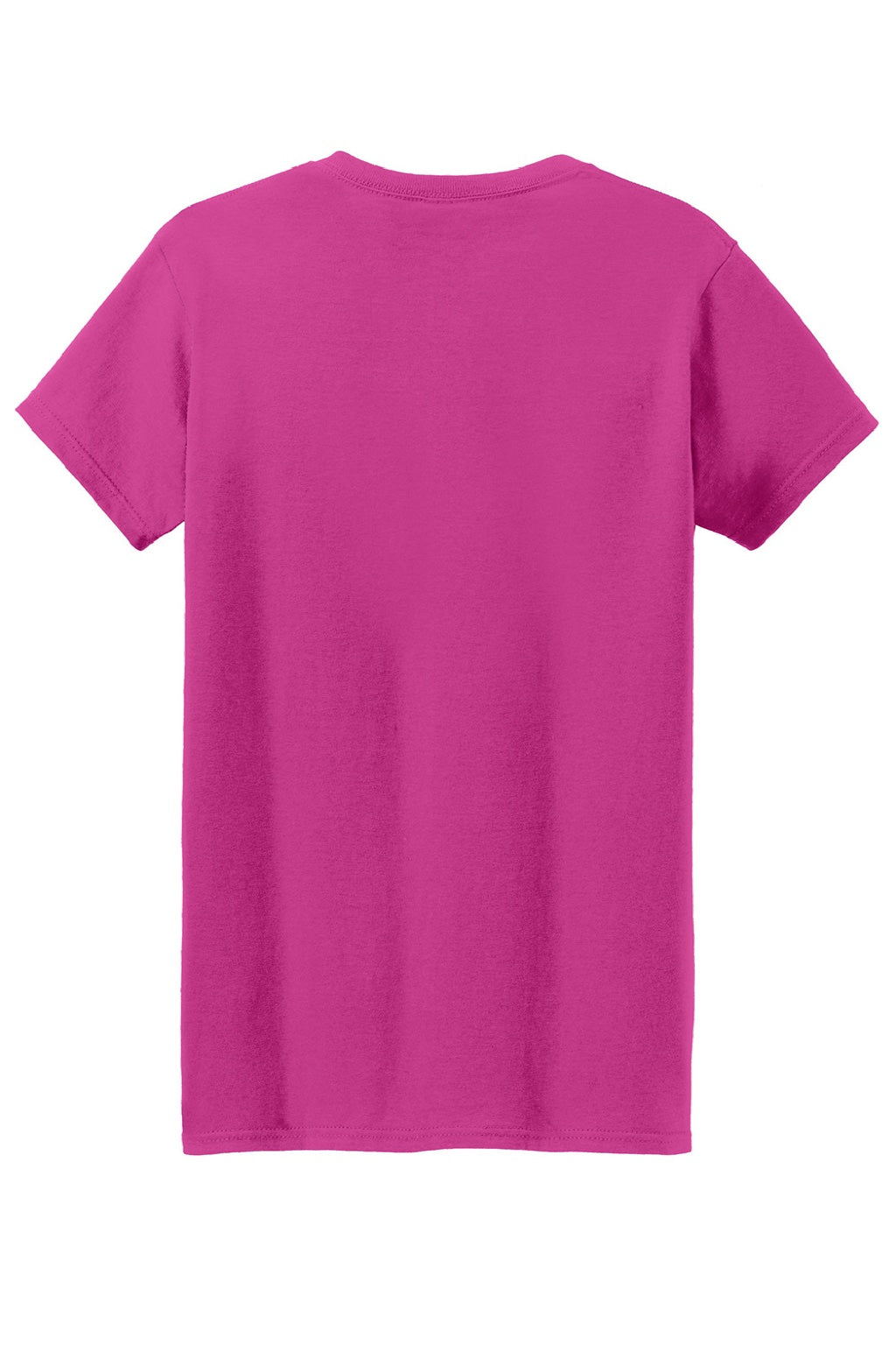 Gildan 5000L Womens Short Sleeve Crewneck T-Shirt Heliconia Pink Flat Back