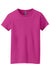 Gildan 5000L Womens Short Sleeve Crewneck T-Shirt Heliconia Pink Flat Front