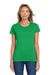 Gildan 5000L Womens Short Sleeve Crewneck T-Shirt Irish Green Model Front